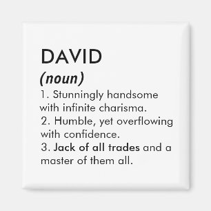 Íman Nome David, Nome editável, Nome personalizado