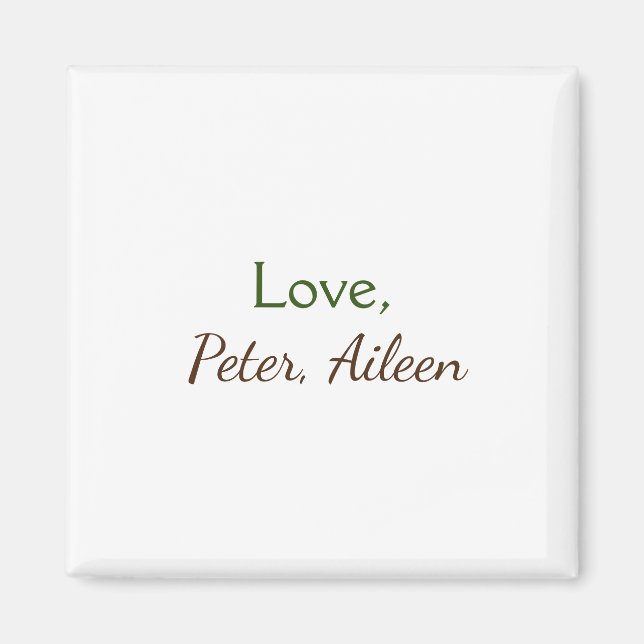 Íman nome de adição de amor simples texto editável míni (Frente)