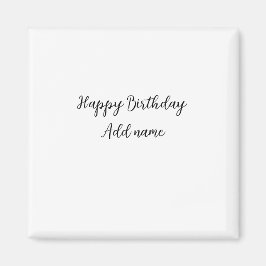 Íman Nome de adição de aniversário de feliz título míni