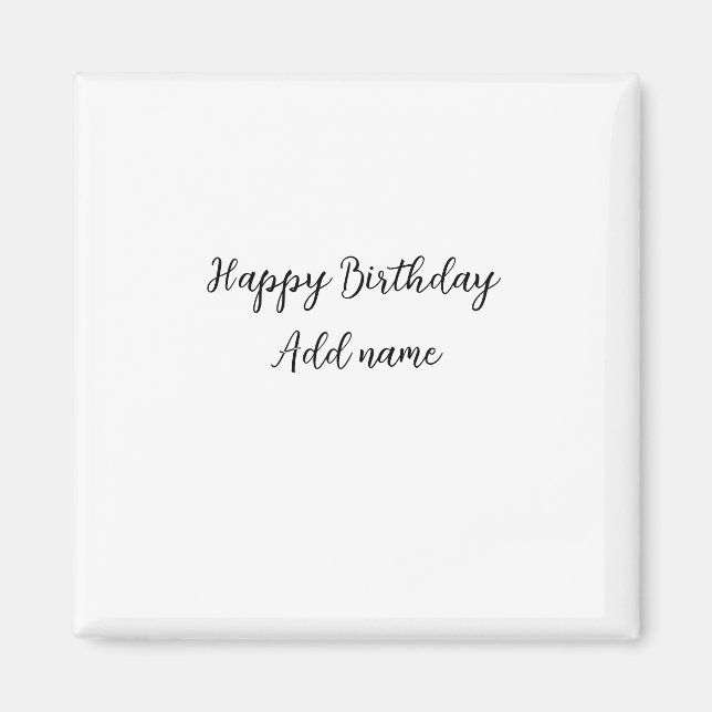 Íman Nome de adição de aniversário de feliz título míni (Frente)