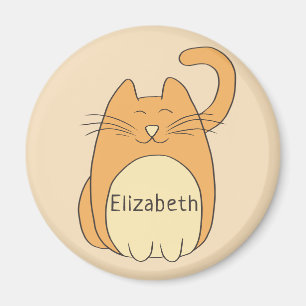 Íman Nome de Adição de Gato de Cartoon de Cubo   Cerco