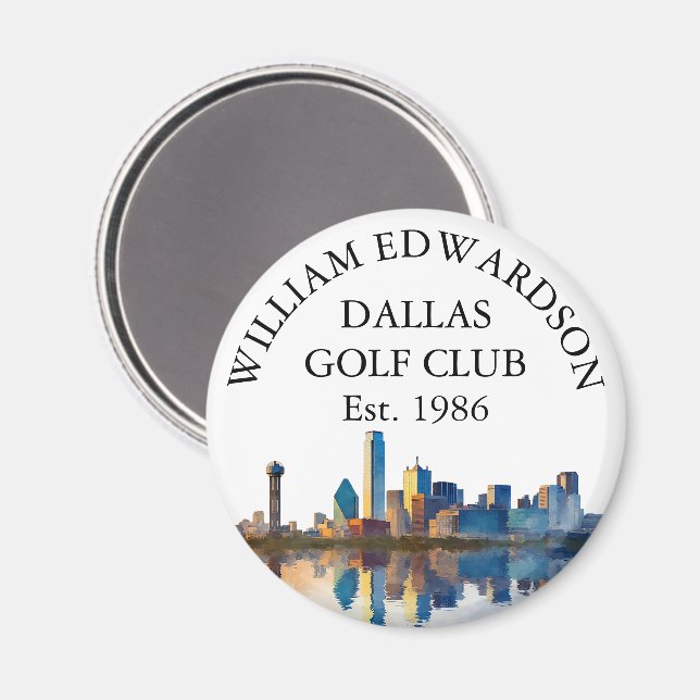 Íman Nome de Clube de Golfe Personalizado da Silhueta d (Front/Back)