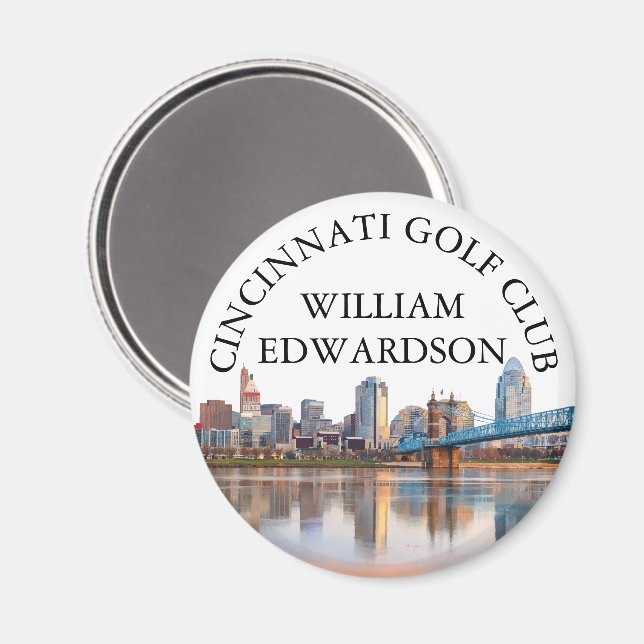 Íman Nome de Clube de Golfe Personalizado da Silhueta d (Front/Back)