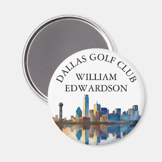 Íman Nome de Clube de Golfe Personalizado da Silhueta d (Front/Back)