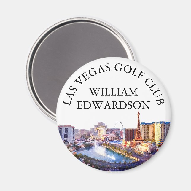 Íman Nome de Clube de Golfe Personalizado da Silhueta d (Front/Back)