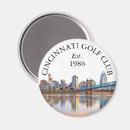 Íman Nome de Clube de Golfe Personalizado da Silhueta d