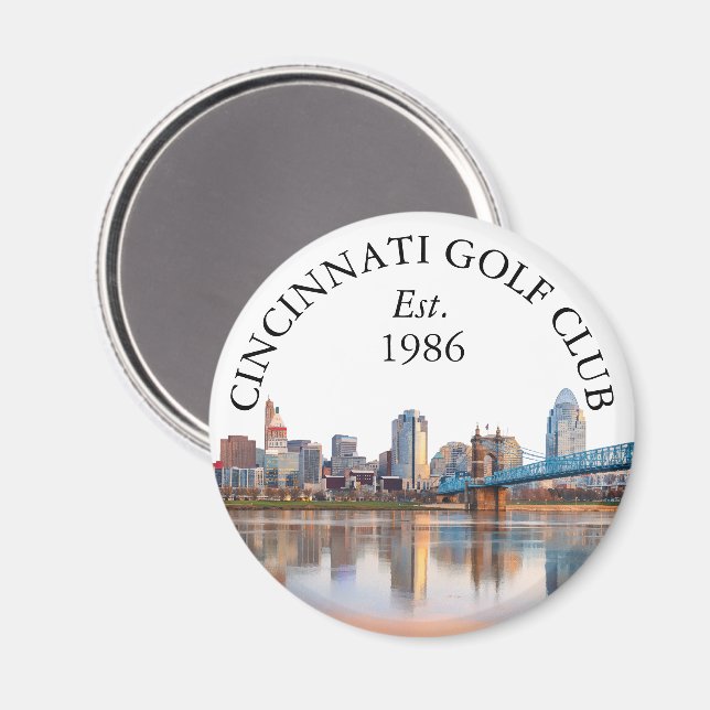 Íman Nome de Clube de Golfe Personalizado da Silhueta d (Front/Back)