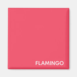 Íman Nome de cor rosa Flamingo