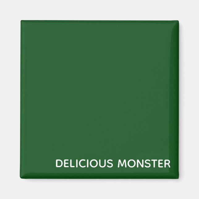 Íman Nome de cor verde do Monster delicioso (Frente)