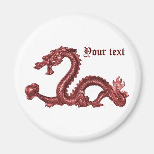 Íman Nome de Dragão Chinês Personalizado Design de Fant