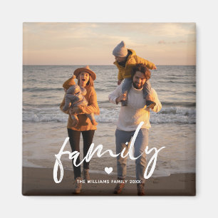 Íman Nome de Família de Foto Personalizada com Letra Mo