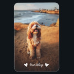 Íman Nome de Foto de Corações Cortantes na moda | Branc<br><div class="desc">Basta substituir a foto por uma de vocês para um simples e na moda! Modelo de texto incluído para um nome ou outro texto personalizado!</div>