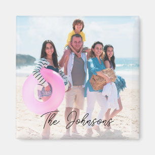Íman Nome de Foto Moderna do Dia da Família Personaliza