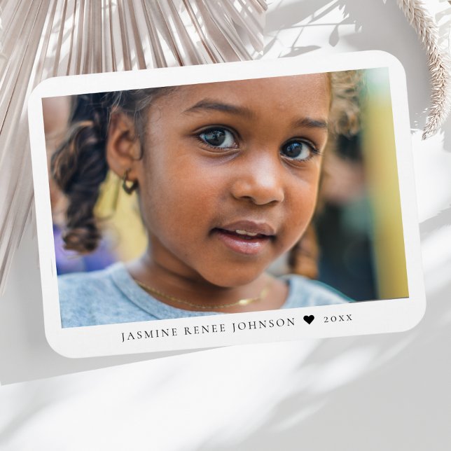 Íman Nome de Foto Moderno Elegante (Custom Photo Magnet)