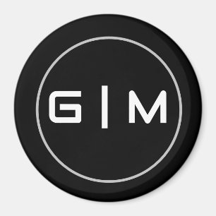Íman Nome de iniciais personalizável