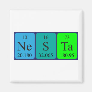 Íman nome de mesa periódica NESTA magnet 4