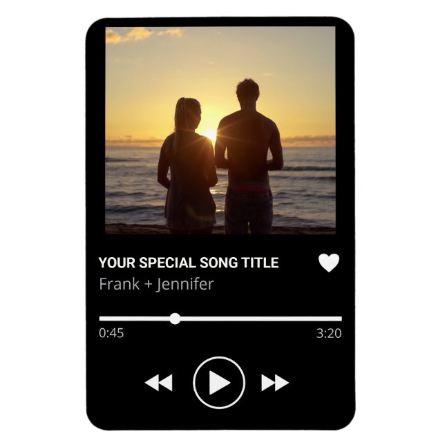 Íman Nome de Música Personalizada na Playlist Presente  (Vertical)