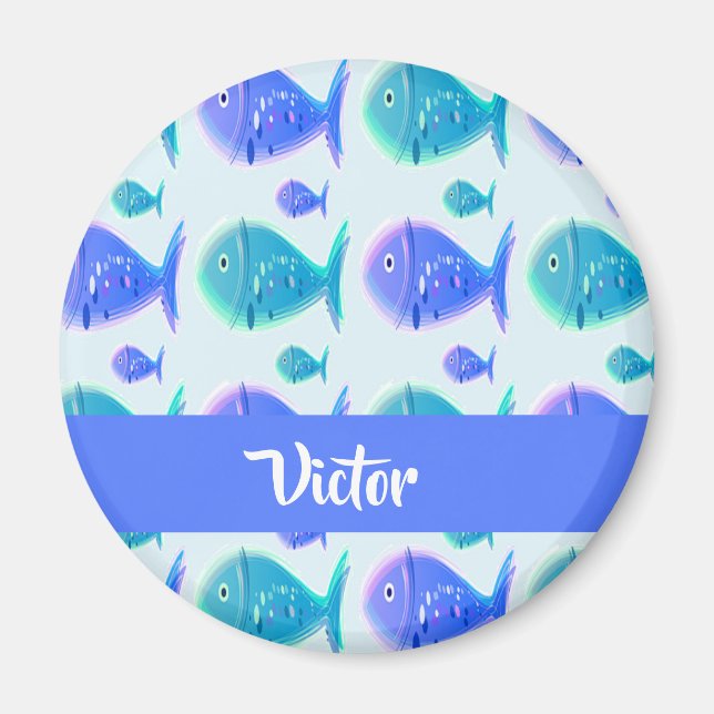 Íman Nome de peixe azul (Frente)