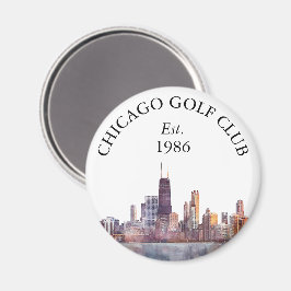 Íman Nome de taco de golfe personalizado da silhueta de