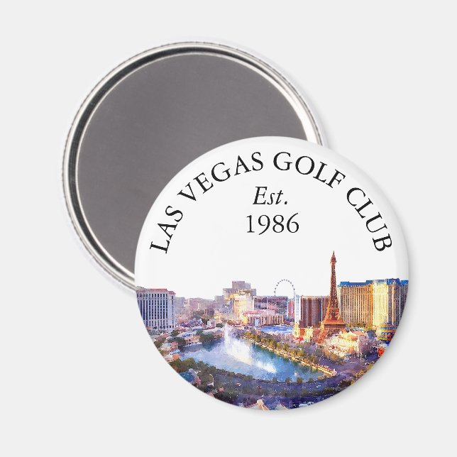Íman Nome de Taco de Golfe Personalizado da Silhueta de (Front/Back)