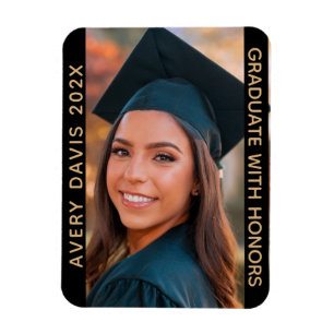 Íman Nome do Ano de Foto de Graduado Com Grau de Honra