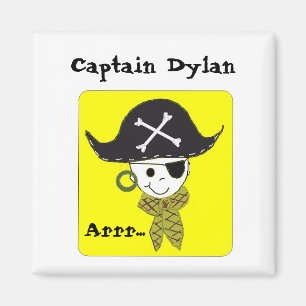 Íman Nome do Capitão Pirata Personalizado