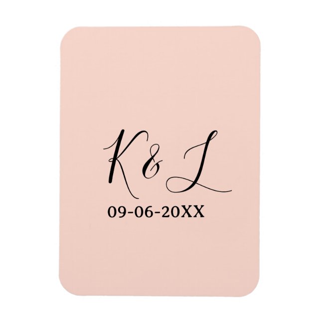 Íman nome do casal de casamento letra data vermelho pas (Vertical)