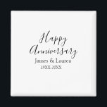 Íman Nome do casamento do aniversário feliz data ano si<br><div class="desc">Design</div>