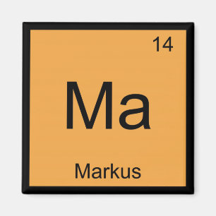Íman Nome do Markus Elemento de Química Mesa Periódic