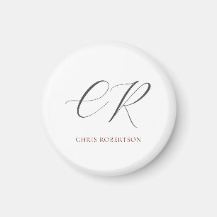 Íman Nome do Monograma de Caligrafia Presente Personali