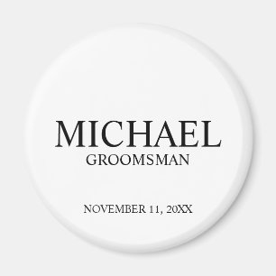 Íman Nome do Padrinho de casamento Personalizado Modern