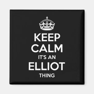 Íman Nome do Presente Elliot Mantenha Calma Piada Perso