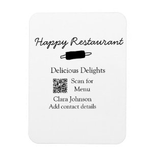 Íman Nome do restaurante digitalizar menu QR adicionar