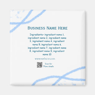 Íman Nome dos ingredientes adiciona nome comercial webs