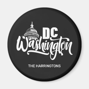 Íman Nome e Cor Personalizados Washington DC