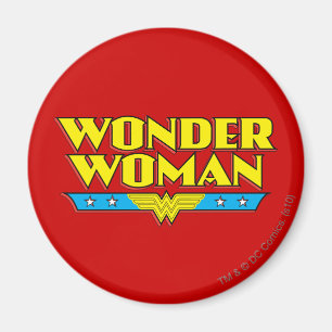 Íman Nome e logotipo da mulher maravilhosa