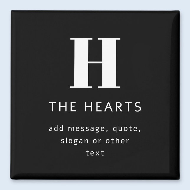 Íman Nome e Mensagem do Monograma Moderno Editável | Pr (Criador carregado)