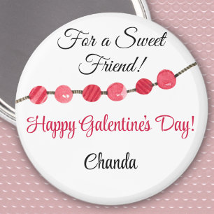 Íman Nome   Girly Happy Galentine's Day 2,25 in Round