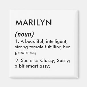 Íman nome Marilyn, nome editável, nome personalizado