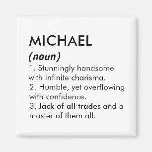 Íman Nome Michael, Nome editável, Nome personalizado