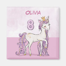Nome Personalizado 8º Cavalo Rosa de Aniversário c