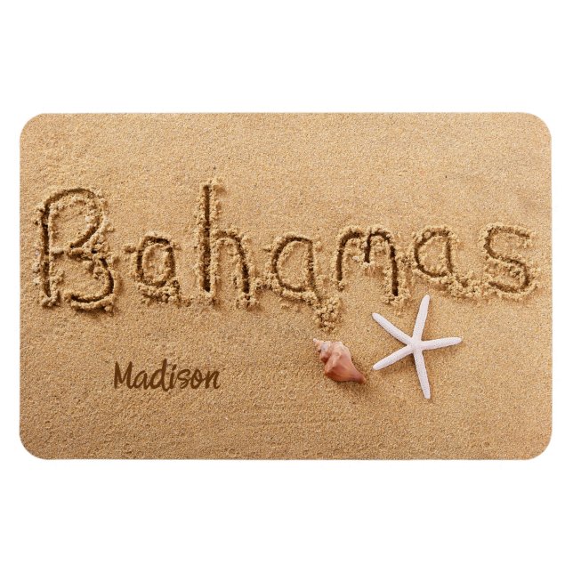 Íman Nome personalizado Bahamas (Horizontal)