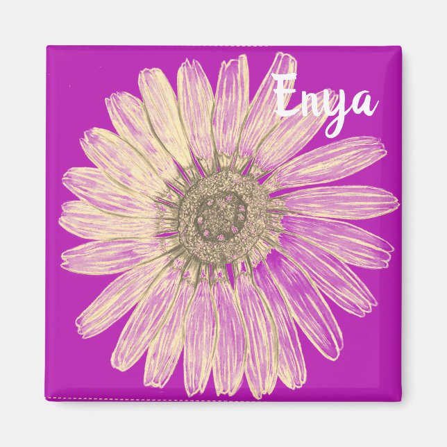 Íman Nome personalizado Bela Flor (Frente)