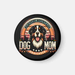 Íman Nome Personalizado Bernese Mountain Dog Mãe Vintag