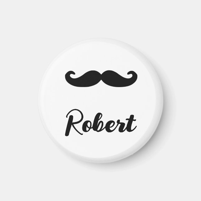 Íman Nome personalizado: bigode preto no guiador (Frente)