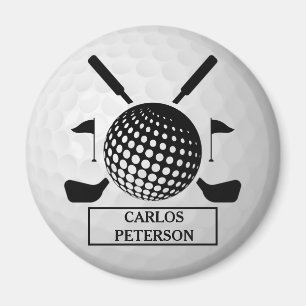 Íman Nome Personalizado Bola Golf