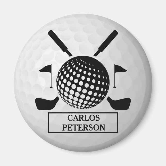 Íman Nome Personalizado Bola Golf (Frente)