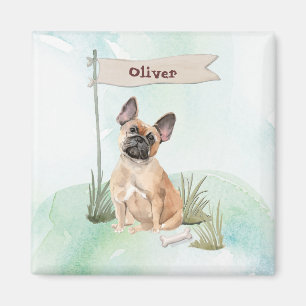 Íman Nome Personalizado Cão-De-Pé-De-Lã Francês
