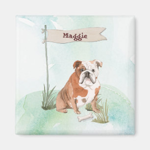 Íman Nome Personalizado Cão-de-Pet Inglês