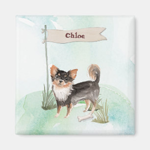 Íman Nome Personalizado Cão Pet Chihuahua